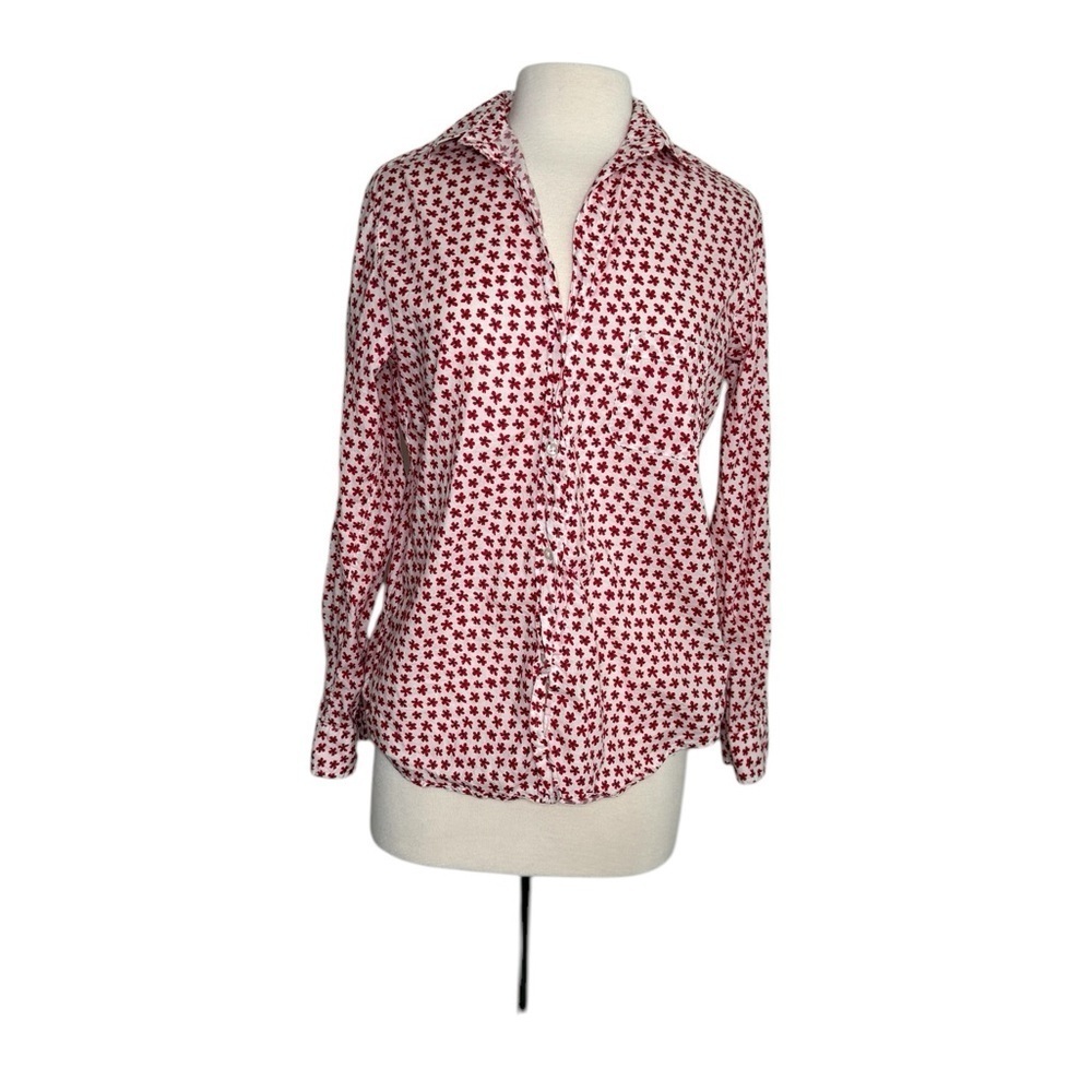 Grayson The Hero Cotton Red Floral Buttondown Size Small